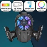 Polham Rgb Işıklı 2Si 1 Arada Oyun Tetik Ve Telefon Soğutucu – 6000 Rpm Süper Fan, 400Mah Batarya, Pubg Ve Call Of Duty Uyumlu