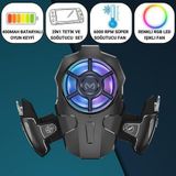 Polham RGB Işıklı 2si 1 Arada Oyun Tetik ve Telefon Soğutucu – 6000 RPM Süper Fan, 400mAh Batarya, PubG ve Call of Duty