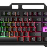 Polham USB Kablolu RGB LED Aydınlatmalı Gaming Mekanik Klavye, Metal Su Geçirmez Oyuncu Klavyesi