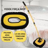 Polham ve LS-426 Uyumlu Yedek Araç Yıkama Mopu, Oto Temizleme Fırçası Yedek Mop, Çizmez, Süper Emici, Kolay Tak-Çıkar - Siyah