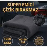 Polham Xl 60X90cm 1200Gsm Süper Su Emici Özellikli Mikrofiber Araç Kurulama Havlusu, Çizik Ve İz Bırakmaz Bez