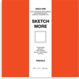 Poli Art Design Kare 15×15 cm Eskiz Defteri Suluboya ve Grafik Için Watercolor Classic Sketchbook - Koyu Turuncu