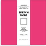 Poli Art Design Kare 15×15 cm Eskiz Defteri (Suluboya ve Grafik Için) Watercolor Classic Sketchbook - Neon Pembe