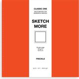 Poli Art Design Kare Eskiz Defteri Marker ve Grafik Için Classic Sketchbook 15 x 15 cm - 1 Adet - Koyu Turuncu