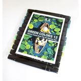Poli Art Design Marker Set 12’li Yeşil Tonlar (Touch Twin)