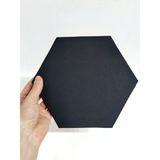 Poli Art Design Pres Tuval Altıgen 18 x 21 cm Siyah %100 Pamuk 310 Gr/m2
