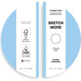 Poli Art Design Yuvarlak D20 cm Eskiz Defteri (Marker ve Grafik Için) Round Sketchbook - Açık Mavi