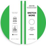 Poli Art Design Yuvarlak D20 cm Eskiz Defteri (Suluboya ve Grafik Için) Watercolor Round Sketchbook - Açık Yeşil