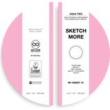 Poli Art Design Yuvarlak D20 cm Eskiz Defteri (Suluboya ve Grafik Için) Watercolor Round Sketchbook - Bebek Pembe