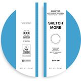 Poli Art Design Yuvarlak D20 cm Eskiz Defteri (Suluboya ve Grafik Için) Watercolor Round Sketchbook - Gök Mavisi