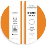 Poli Art Design Yuvarlak D20 cm Eskiz Defteri (Suluboya ve Grafik Için) Watercolor Round Sketchbook - Turuncu
