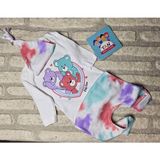 Poli Foni Ayıcıklı Batik Püskül Şapka Detaylı Takım - 3 - 6 Ay - Yeşil - Mor - Pembe