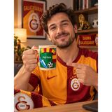 Poli & Pera Galatasaray Temalı El Yapımı Taraftar Kupası - Özel Tasarım Kupa Bardak- Isme Özel Taraftar Kupası - 1 Adet - 200 ml