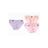 Poli Underwear Kız Çocuk 3'Lü Desenli Slip Külot