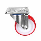 Poliamid Tablalı Dönerli Teker 1 Adet 100X32 Mm Kırmızı Sanayi Mobilya Makine Tekerleği