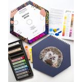 Poliart Altıgen Spiralli Pastel Eskiz Defteri Koyu Renk Kağıt Karışımı Pastel Mix Media Sketchbook
