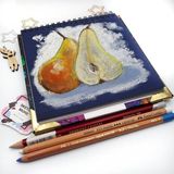 Poliart Kare 25×25 cm Spiralli Pastel Eskiz Defteri Koyu Renk Kağıt Karışımı Pastel Mix Media Sketchbook