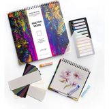 Poliart Super Set 2’li Spiralli Pastel Eskiz Defteri Koyu Renk Kağıt Karışımı
