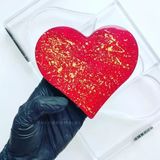 Polikarbon Kalp Tablet Çikolata Kalıbı 100 Gr | Cm-3246