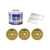 POLİKOR SÜPERSOFT POLYESTER ÇELİK MACUNU 450 GR UYGULAMA SETİ