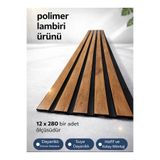 polimer LAMBİRİ KAHVE RENGİ 12 x 280 EV OFİS DUVAR DEKORU