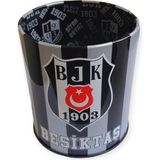 Polin Beşiktaş Lisanslı Masa Üstü Metal Kalemlik - Siyah - Beyaz