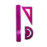 Polin Keyroad Flexible Esnek Çizim Seti (30cm Cetvel ,İletki , Gönye)
