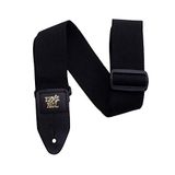 Polipropilenden (PP) yapılmış Ernie Ball gitar askısı, siyah