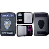 Polis Ajanda Defter Kabı Organizer Kalemlik Siyah