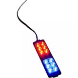 Polis Çakar Ip65 2835Smd Kırmızı Mavi Flaş Strobe Işıklar Aydınlatma Oto Araba Motor 200Lm Led Dc 12V 6W 12 Göz Led 2 Renk 104X26mm