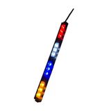 Polis Çakar Ip65 2835Smd Kırmızı Mavi Sarı Beyaz Flaş Strobe Işıklar Aydınlatma Oto Araba Motor 200Lm Led Dc 12V 12W 12 Göz Led 4 Renk 203X19mm
