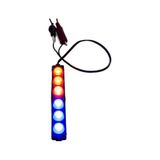 Polis Çakar Ip65 3030Smd Kırmızı Mavi Flaş Strobe Işıklar Aydınlatma Oto Araba Motor Led Dc 12V 6W 220-240Lm 6 Göz Led 2 Renk 136X20mm
