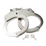 Polis Kelepçesi, Bekçi Kelepçesi, Güvenlik Kelepçesi Zincirli Çelik Kelepçe