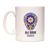 Polis Komiser Kişiye İsme Özel Meslek Kupa Bardak - Beyaz