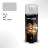 Polisan Akrilik Açık Gri Sprey Boya 400 ml RAL 7035 Hızlı Kuruma ve Yüksek Kapatıcılık