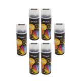 Polisan Akrilik Sprey Boya Mat Siyah RAL 9004, 400 ml, 6'lı Set