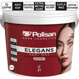 Polisan Antibakteriyel Elegans Extra 2.5 lt / 3.5 kg Silinebilir Silikonlu Derya Renk İç Cephe Boyası