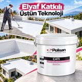 Polisan Çatı Elyaflı Su Yalıtım Malzemesi 20 kg Beyaz - 0,75 lt
