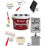 Polisan Elegans Extra 10 Kg/ 7,5 Litre Boyacı Seti 9 Parça Set Iç Cephe Duvar Boyası Karteladaki Her Renk - Mutlu Somon