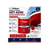 Polisan Marine Kırmızı Zehirli Boya Tekne Vapur Gemi Boyası 1 Kg ( 0,6 Litre )