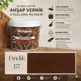 Polisan Wood&wood Anti Aging Ahşap Verniği Yarı Mat Su Bazlı Ahşap Boyası 0,75 Lt Fındık