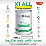 Polisan X1 All Her Yeri Istediğini Boya-Çizilmez-Yıkanabilir-Isıya Dayanıklı-Kokusuz-- Beyaz 0,75 L - 0.75 L