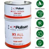 Polisan X1 All Vernik Yarı Mat Şeffaf Çift Bileşenli 0.6 kg
