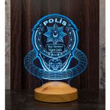 Polise Hediye, Polis Temalı Kişiye Özel 3D Led Lamba, Polis Haftası Hediyesi, Türk Polis Teşkilatı, Komiser Hediyesi, Emniyet Mensuplarına Özel Hediye