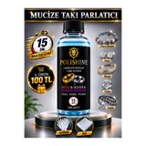 POLİSHİNE Gümüş, Altın, Bakır, Pirinç ve Çelik Takı İçin 15 Saniyede Parlatma Solüsyonu 100ml