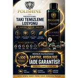 POLİSHİNE Gümüş Altın Çelik Bakır Pirinç Takı Temizleme Ve Parlatma Seti 100ml Eldiven Bez Hediye