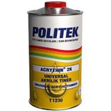 Politek Üniversal Akrilik Tiner 1lt Hızlı-Yavaş - 1 Adet