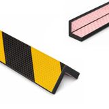 Poliüretan kenar koruması, kendinden yapışkanlı, 100 x 4 x 4 cm, L şeklinde | Darbe koruması ve marş koruması, köşe profili, duvar, garaj, depo, atölye, sanayi için çarpışma önleyici çıta (yansıtıcı)