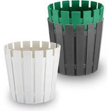 Poliva Home 3 Adet Akasya Saksı 1 Litre 14CM Plastik Drenaj Izgaralı Çiçek Saksısı