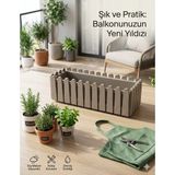 Poliva Home Istanbul Balkon Saksı Çit Model 9 Lt Sütlü Kahve